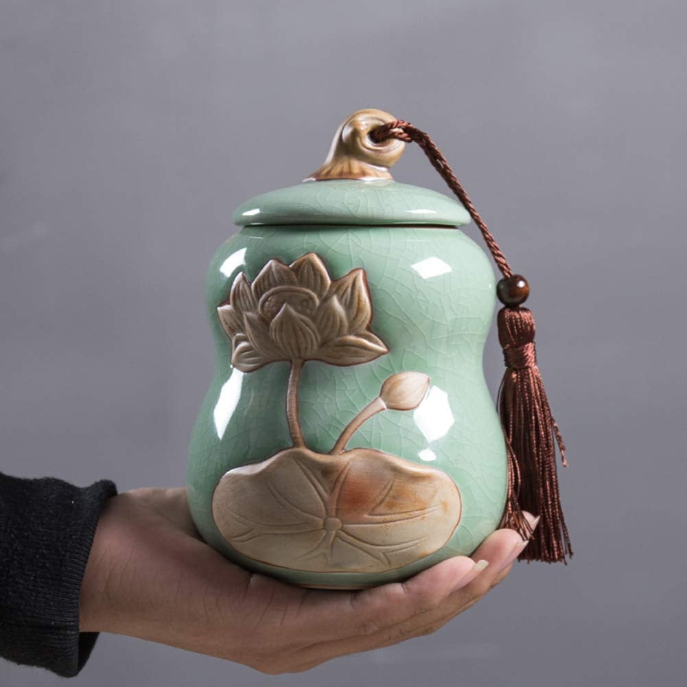 Ceramic Funeral Pet Urn For Memorials Holds Up To 30 Cubic Inches Of Ashes Pet Cremation Urn