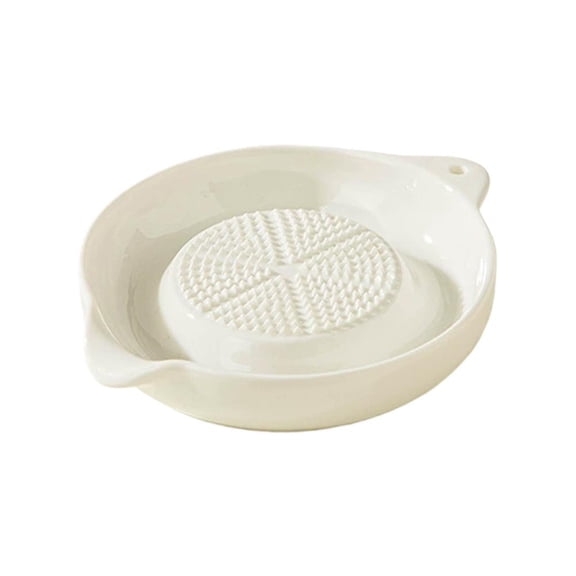 Ceramic Garlic Grinder Ginger Paste Tool Baby Food Prep Mill with Spout for Ginger, Garlic, Onion, Cheese, Lemon, Chocolate, Vegetables and Fruits