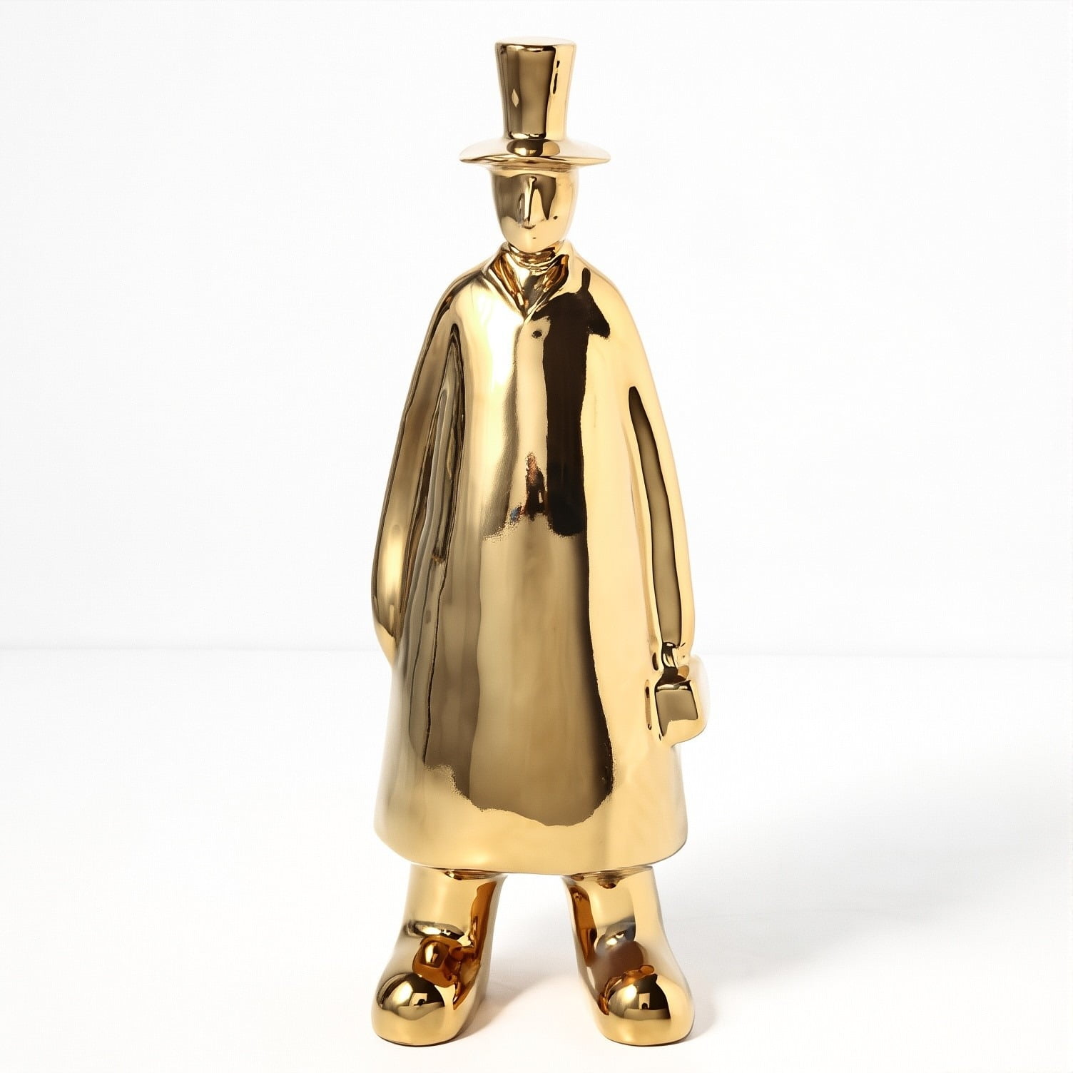 Figurine Vintage En Céramique - Gentleman - Objet Déco Rétro - Sans Marque