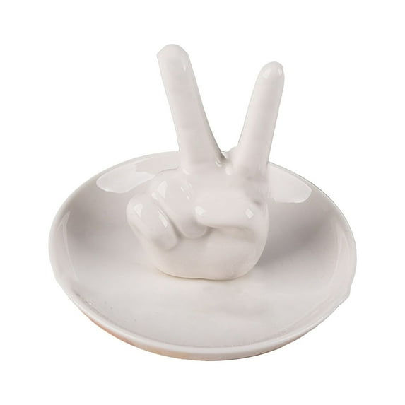 Ceramic Gesture Ring Holder Jewelry Display Rack Dresser Storage Tray Gift for Loved Ones, Ceramics Hand Display Rack Gift, Ceramic Ring Holder Jewelry Tray