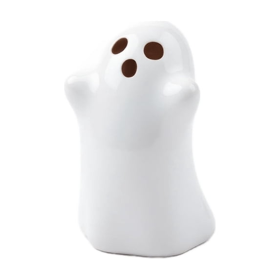 Ceramic Ghost Figurine Small Single Piece for Indoor Halloween Home Decor