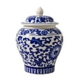 thumbnail image 1 of Ceramic Ginger Jar Asian Ginger Jar Vintage Style Decorative Chinese Vase Porcelain Jars for Living Room Office Table Decoration Weddings Blue Flower, 1 of 9