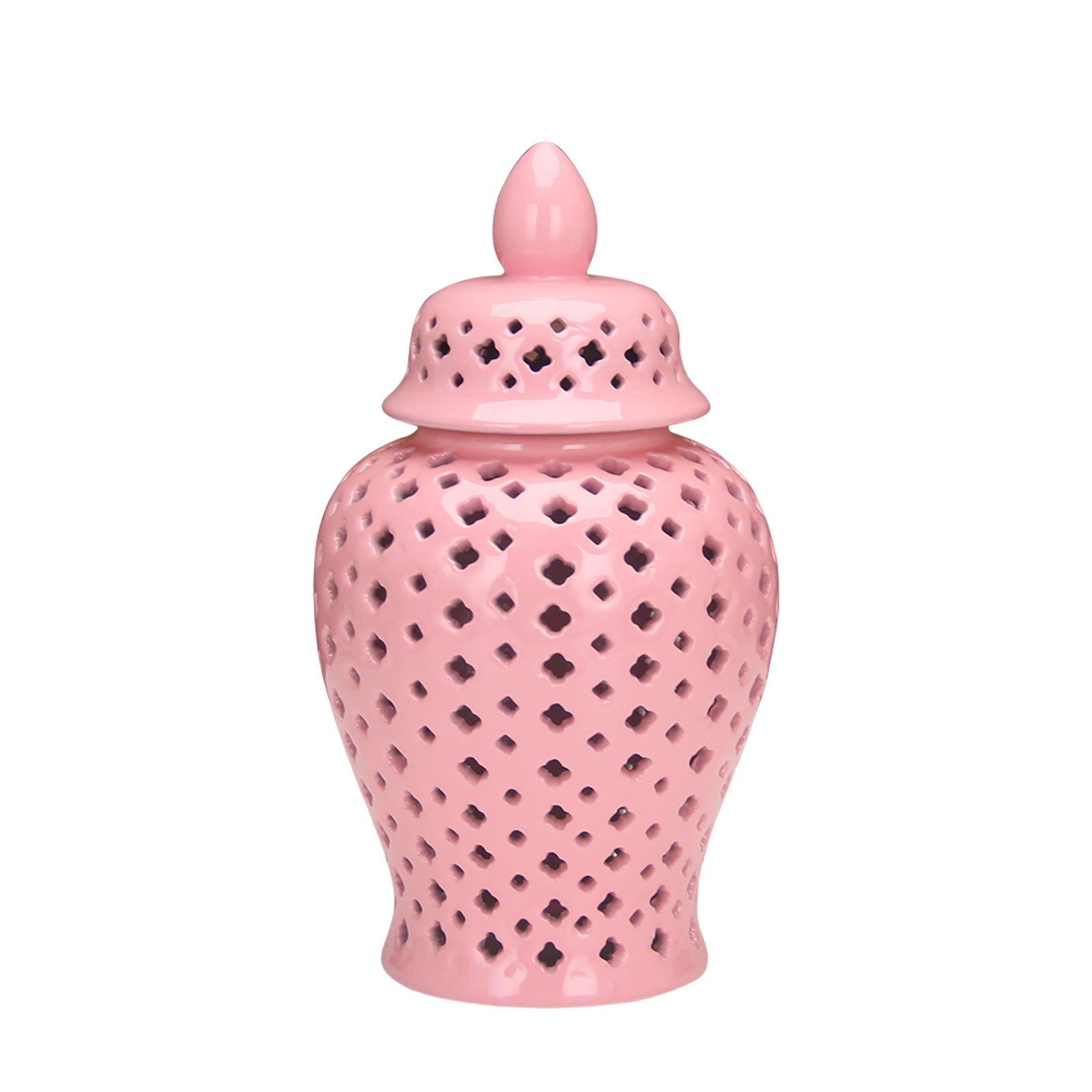 Ceramic Ginger Jar Decorative Jar Storage Jar Vase Decor Multi Purpose Collection Floral
