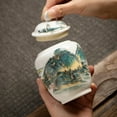 thumbnail image 1 of Ceramic Ginger Jar Vase Chinoiserie Chinese Style Traditional Porcelain Jars Asian Ginger Jar for Home Decor Table Decoration Weddings Home Landscape, 1 of 8