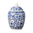 thumbnail image 1 of Ceramic Ginger Jar Vase Multi Purpose Decorative with Lid Porcelain Jars Asian Ginger Jar for Home Decor Countertop Home Floral Arrangement Blue Flower, 1 of 8