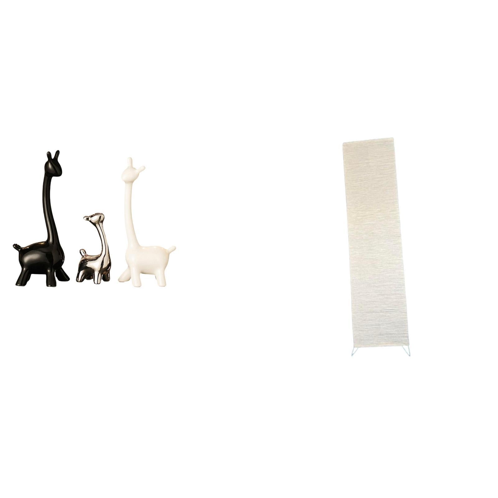 Ceramic Giraffe Statue Elk Deer Ornament Floor Lamp Shade Modern Paper Material for Living Room Bedroom Office Decor