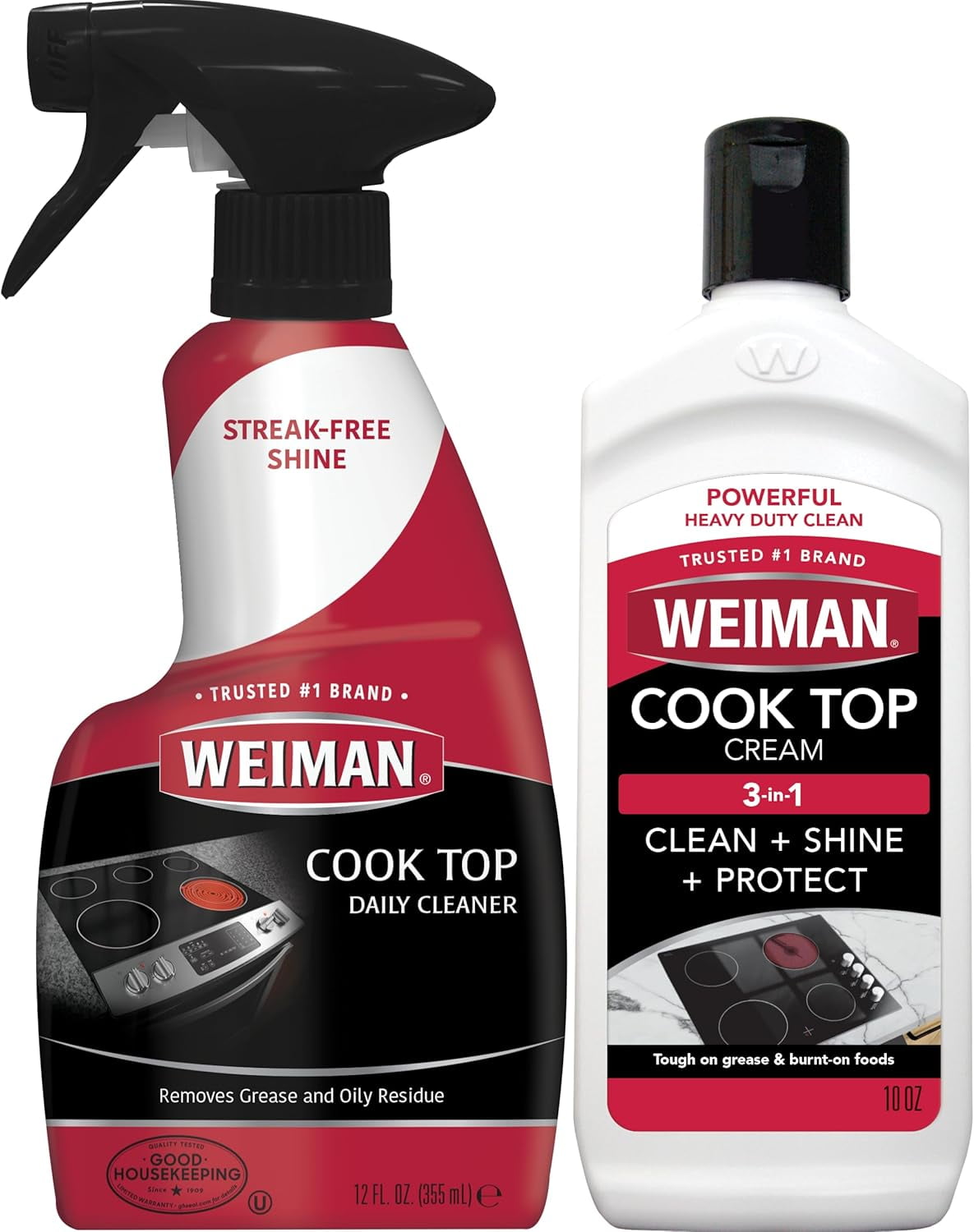 Ceramic and Glass Cooktop - 10 Ounce - Stove Top Daily Cleaner Kit - 12 ...