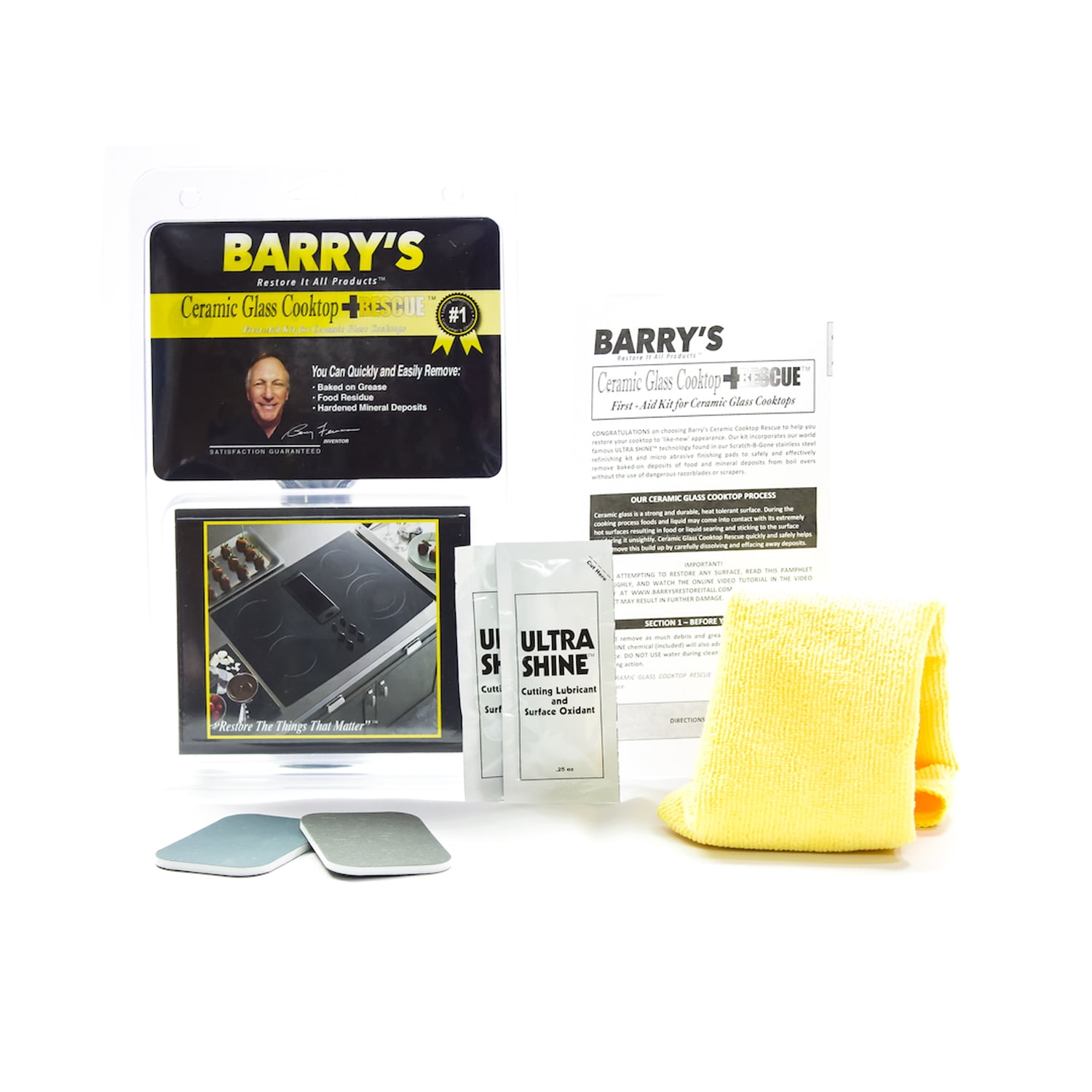 Ceramic Glass Cooktop Rescue Kit Easily and Safely remove Bakedon