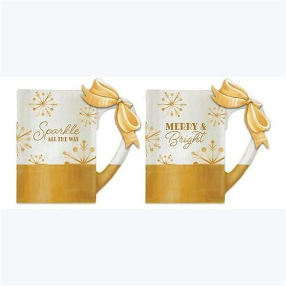 Ceramic Glitter & Sparkle Mugs, Assorted Color - 2 Piece