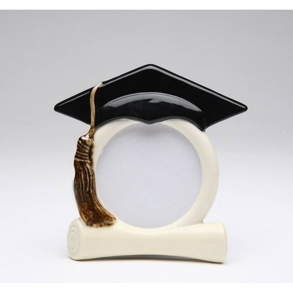 Ceramic Graduation Hat Photo Frame 4.75x4.5 Inch