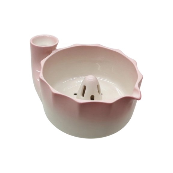 Ceramic Grape Rinsing Bowl with Side Water Inlet, Glazed Wash and Serve Bowl for Kitchen Fruit Prep for Daily Use