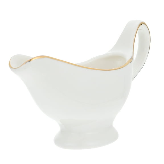 Ceramic Gravy Gravy Saucer Porcelain Serving Dish Dispenser With Handle for Sauces Dressings Creamer