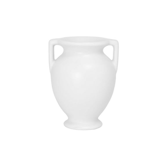 Ceramic Grecian Vase Matt White-6.50"H