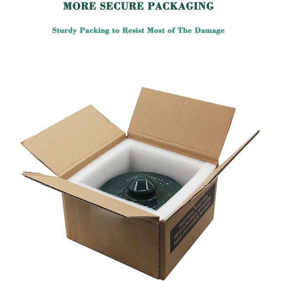 Ceramic Grill Top Compatible with Medium Large and XLarge Big Green Egg,Dual Function Ceramic Grill Top Cap,Kamado Accessories Charcoal Grill Top Parts Replacement for Easy Grasp and Anti-Hot$$