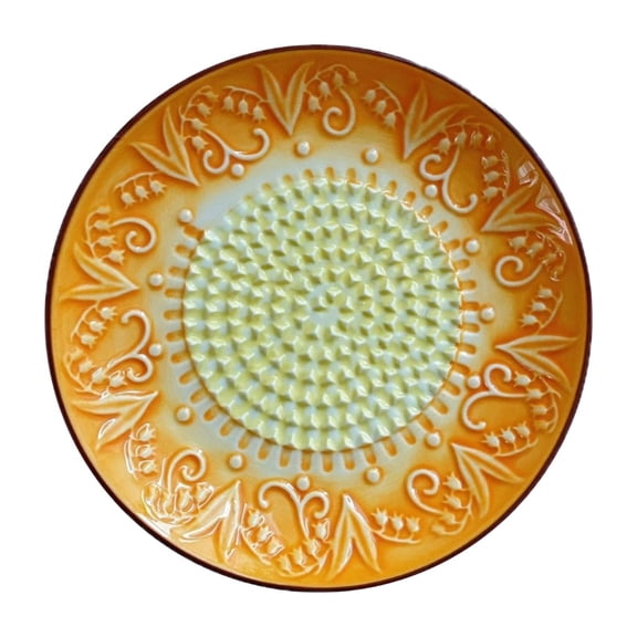 Ceramic Grinder With Retro Pattern For Grating And Garlic At Home Ceramic Grinder With Retro Pattern For Grating And Garlic At Home