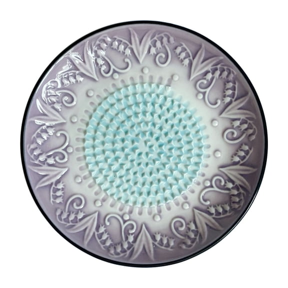 Ceramic Grinder With Retro Pattern For Grating And Garlic At Home Ceramic Grinder With Retro Pattern For Grating And Garlic At Home