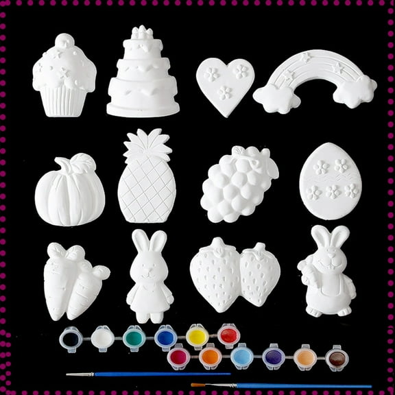 Ceramic Gypsum Painting Doll | DIY Graffiti Plaster Art Craft Kit | Creative White Figurine for Painting | Decorative Plaster Model | 1 Piece | 21x14x11cm | 1.24lb