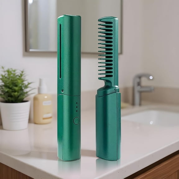 Ceramic Hair Straightener, Cordless, Three-Temperature Adjustable, USB Rechargeable, Suitable for Travel, Vacation, Salon, Weddings, and More