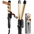 thumbnail image 1 of Ceramic Hair Straightener and Curler 2 in 1 - Curling Iron 1.25 In , Adjustable Temp 450°F, Dual Voltage, Anti-Tangle Barrel for Salon Shine, Frizz-Free Curls & Straight Styles for All Hair, 1 of 12