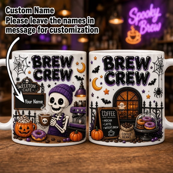 Ceramic Halloween Mug Cute Spooky Vibes Skeleton Coffee Cup for Coffee Lovers