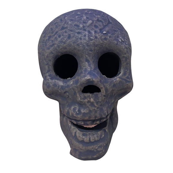 Ceramic Halloween Skull Fire Pit Decoration Heat Resistant Prop for Fireplace Campfire Bonfire Indoor Outdoor Party