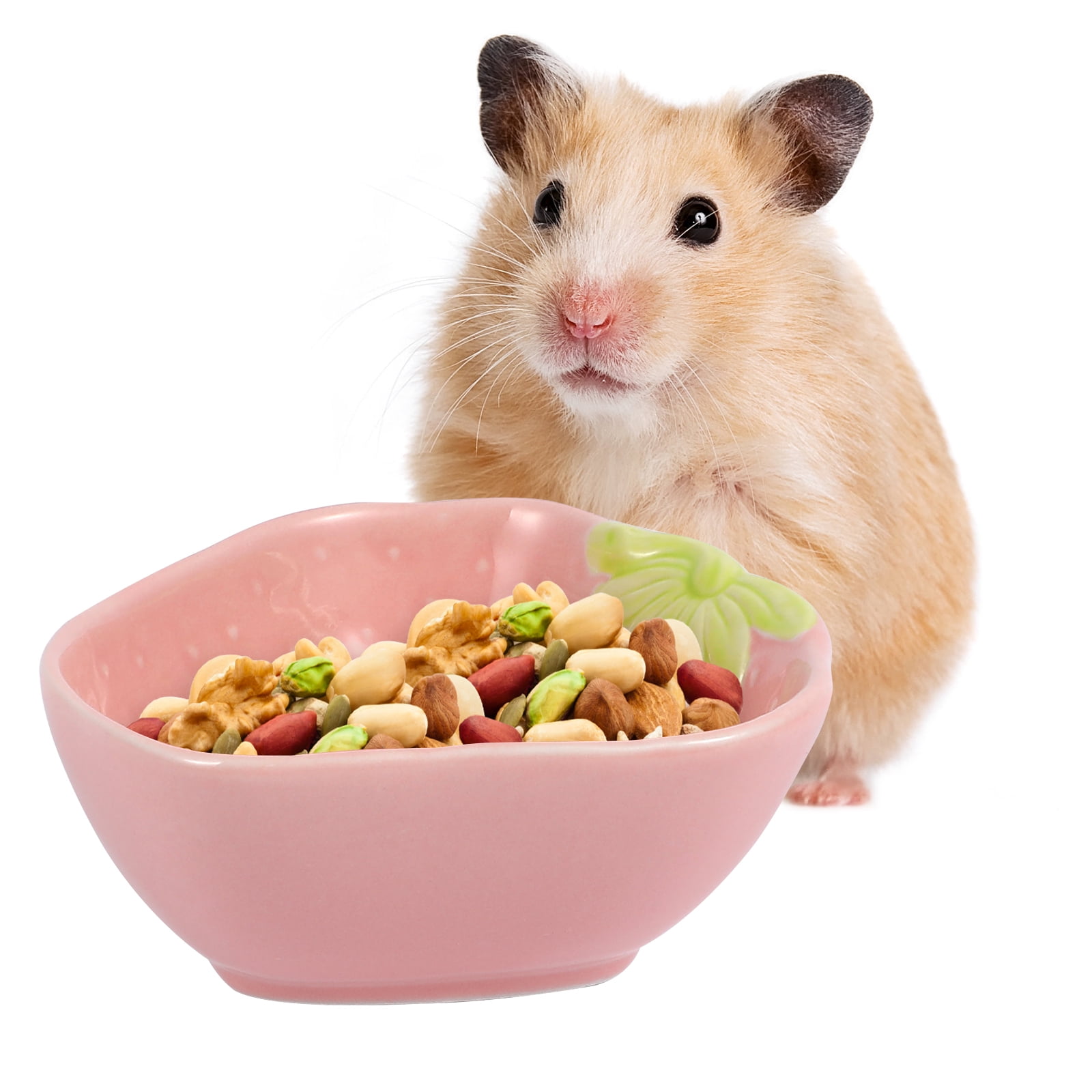 Ceramic Hamster Guinea Pig Water Bowl Cartoon Strawberry Feeding Dish