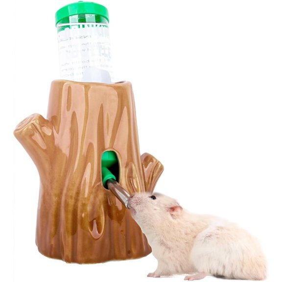 Ceramic Hamster Water Bottle 125ml with Stand,Small Waterer