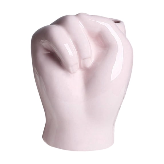 Ceramic Hand-Shaped Multi-Functional Organizer, Creative Pen Holder Toothbrush Stand and Vase, For Desktop Storage and Home Decoration, Artistic and Novelty Gift