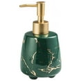 thumbnail image 1 of Ceramic Hand Soap Dispenser, Bathroom Countertop Lotion Dispensers with Pump, Refillable Liquid Dispenser Leak-Proof Shampoo Dispenser for Bathroom/Kitchen/Hotel/Office (10.1Oz Dark Green), 1 of 6
