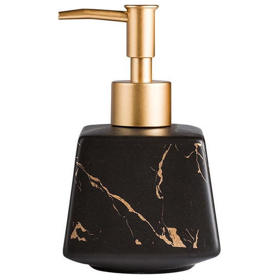 Ceramic Hand Soap Dispenser, Bathroom Countertop Lotion Dispensers with Pump, Refillable Liquid Dispenser Leak-Proof Shampoo Dispenser