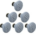 thumbnail image 1 of Ceramic Handle Knobs for Cabinets Drawers Ceramics Dresser Kitchen Pulls Colored Glaze Door 6 Pcs, 1 of 6