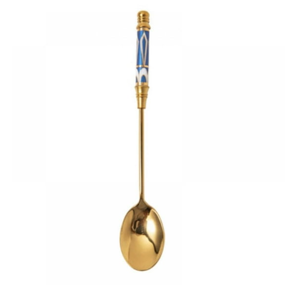 Ceramic Handle Stainless Steel Spoon Spoon, Flowers Spoon, Sugar Spoon,tea Spoon, Coffee Spoon, Ice Cream Desert Spoon Stirring Soup Tableware for Home Kitchen, 5.7 Inch