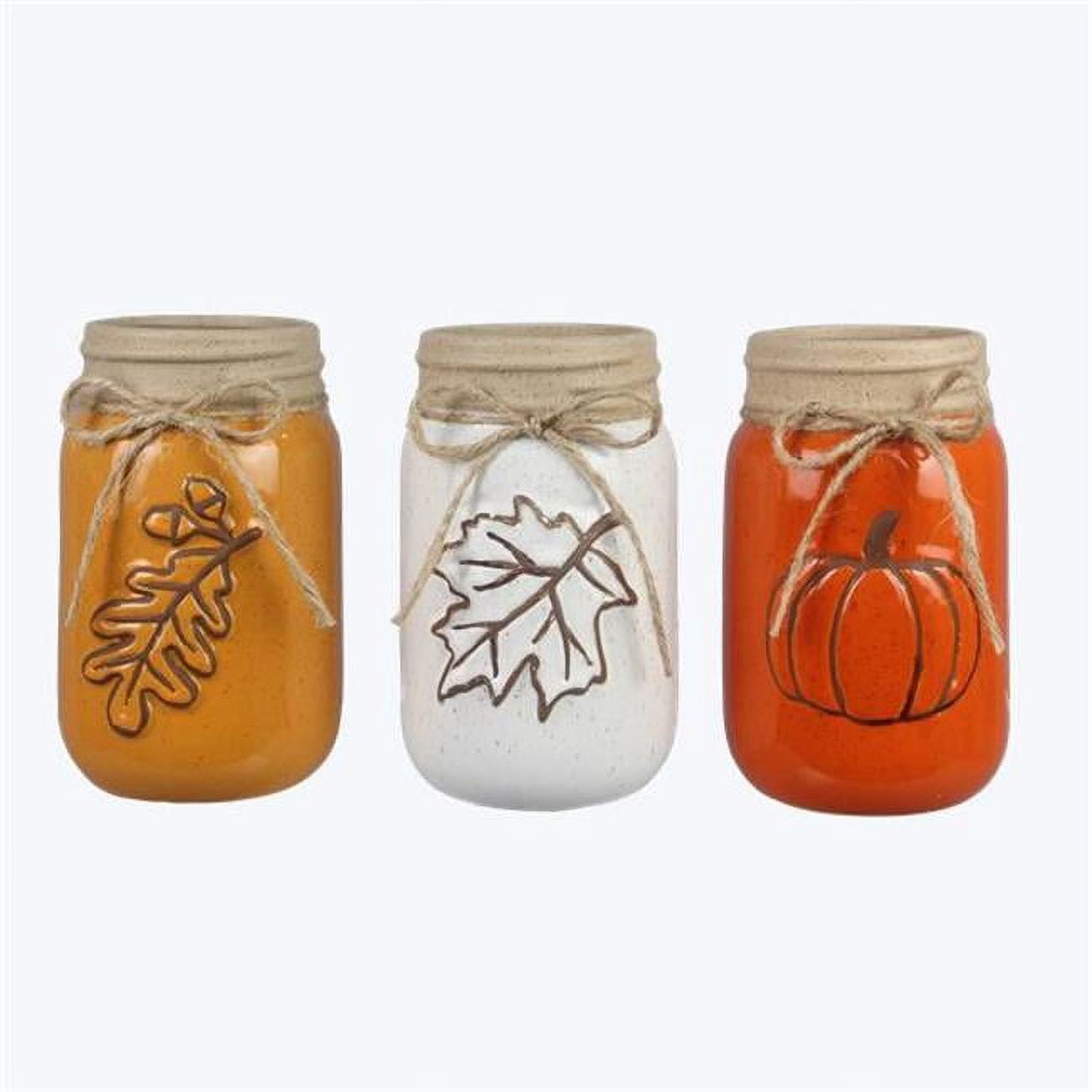 Farm Jars Color Ceramic Harvest Jar, Assorted Color - 3 Piece - Walmart.com