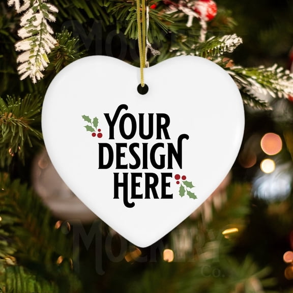 Ceramic Heart ornament , Heart-shaped ornament , Christmas ornament