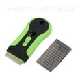 thumbnail image 1 of Ceramic Hob Scraper, Stove Glass Scraper with 10 Blades, Kitchen Scraper and Glass Scraper for Windows, Paint, Wallpaper, Glass(Green), 1 of 7
