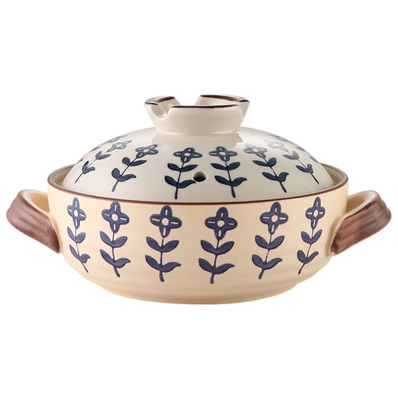 Ceramic Hot Pot Heat Resistant Casserole - Retro Japanese Style Ceramic Stew Pot Clay Casserole Household