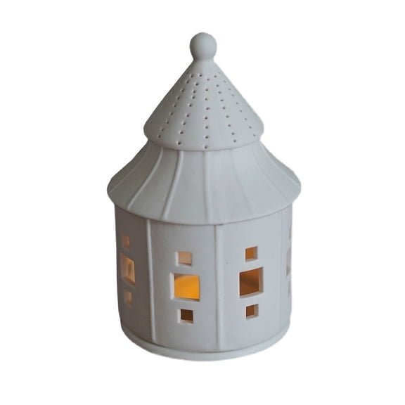 Ceramic House Candle Holder Creative Home Decor Accent