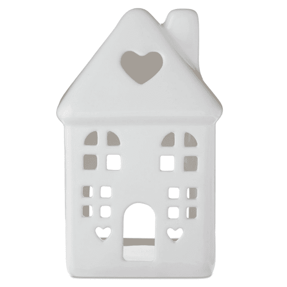 Ceramic House Tabletop Decoration, White, 6", Valentine's Day