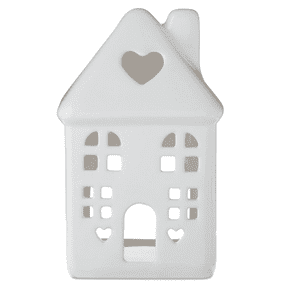 Ceramic House Tabletop Decoration, White, 6", Valentine's Day
