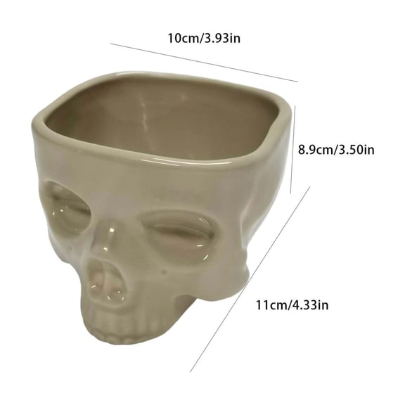 Ceramic Human Skull Bowl For Halloween Spaghetti And Table Decor