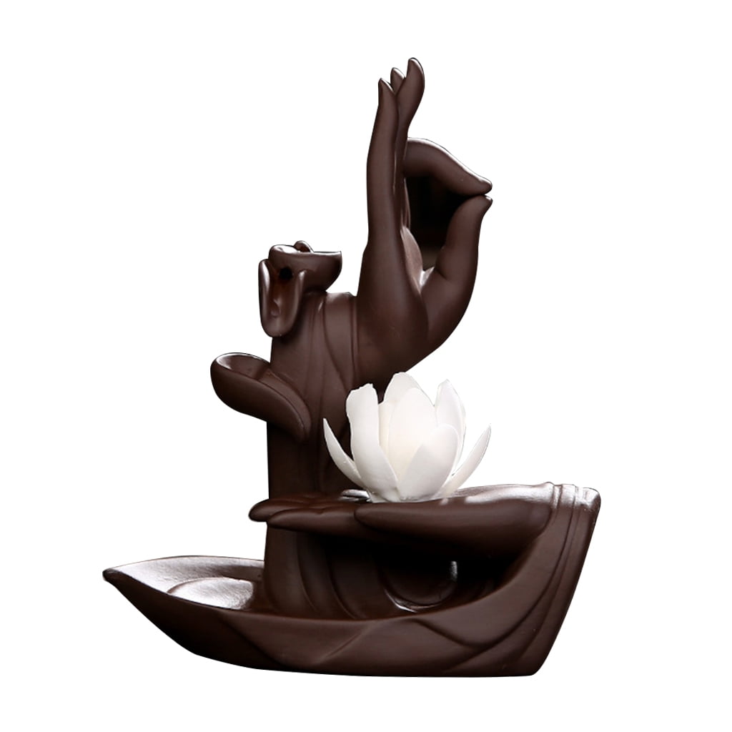 Ceramic Incense Holder Bergamot Lotus Purple Sand Home Lotus Incense