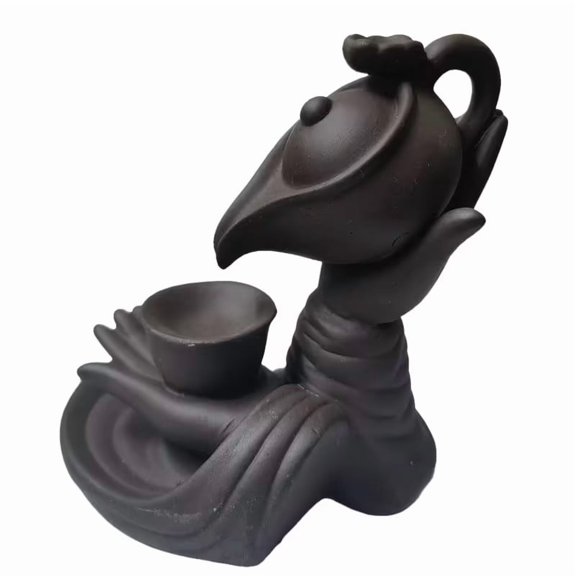 Ceramic Incense Holder Reverse Waterfall Design for Yoga Meditation Sandalwood Aroma Home Decor