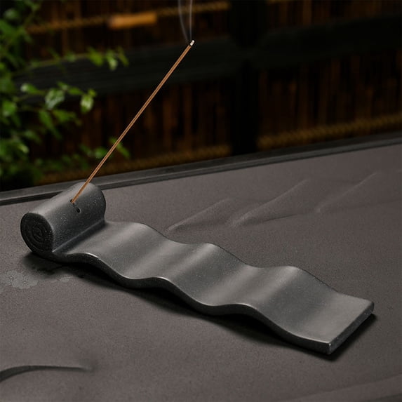 Ceramic Incense Tray for Stick Incense, Yin Yang and Carp Fish Design, Decorative Holder for Home Decor, , and Meditation