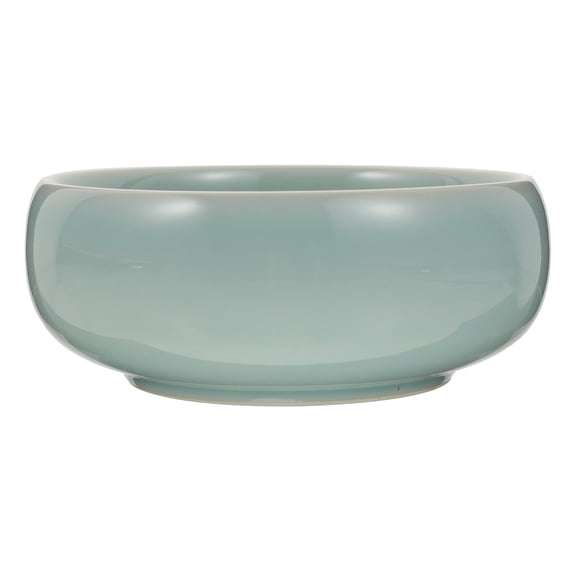 Supvox 1Pc Light Green Ceramic Ink Brush Washing Tray for Calligraphy Use