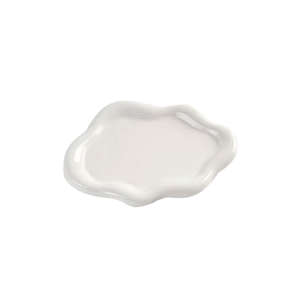 Ceramic Irregular Cloud-Shaped Jewelry Catchall and Entryway Organizer for Modern Home Decor, Multipurpose Small Item Storage Tray