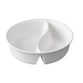 thumbnail image 1 of Ceramic Japanese Ramen Bowls Divided Bowls Noodle Cereal Bowl Salad Bowl Shabu Hot Pot Yuanyang Pot Serving Bowl for Soup Cereal Rice Udon Asian Noodles 7inch White, 1 of 6