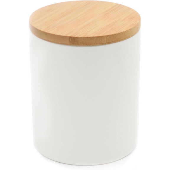 Ceramic Jar with Lid 16oz Ceramic Kitchen Jar w/ Air Sealing Bamboo Lid 500ml