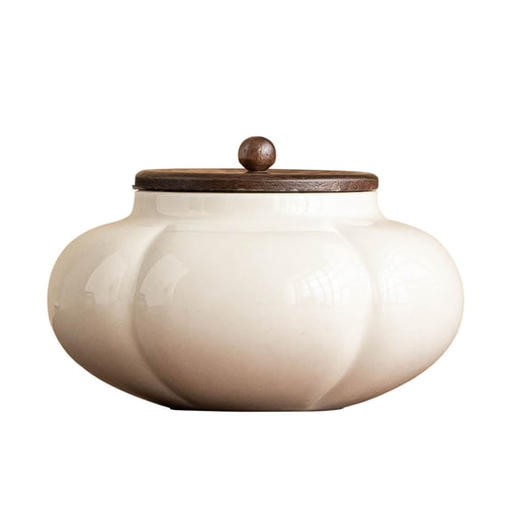 Ceramic Jar with Lid Chinese Style, Tea Caddy with Creative Design, Elegant Storage Jar Decoration Accessories for Home Coffee Beans Spices