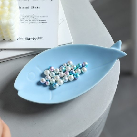 Ceramic Jewelry Dish,Trinket Dish, Ring Dish, Jewelry Tray Key Tray, Jewelry Holder, Ring Dish Holder Jewelry Plate Trinket Tray Fishchall Tray Nightstand Decor for Entryway Table Room Decor