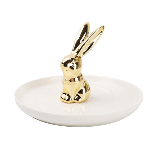 Toyandona Ceramic Dresser Jewelry Dish Rabbit Shape Multi 1PC